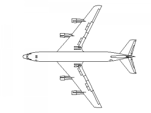 Boeing 707-120B - Aircraft CAD block preview