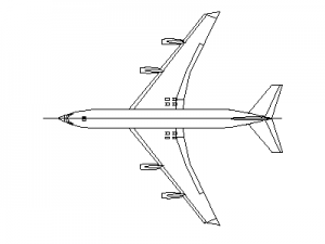 Boeing 707-320 - Aircraft CAD block preview