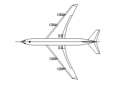 Boeing 707-320 - Aircraft – free CAD block preview