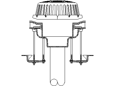 Roof Vent for Sewer – free CAD block preview