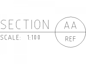 Section Title 2.5mm CAD block preview