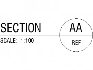 Section Title 2mm CAD block preview