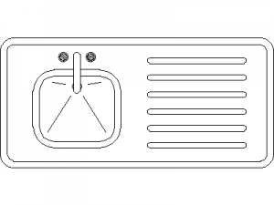 Kitchen Sink CAD block preview