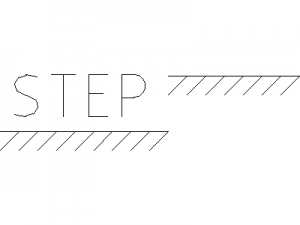 Step Symbol 2.5mm CAD block preview