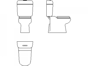 Toilet (WC) CAD block preview