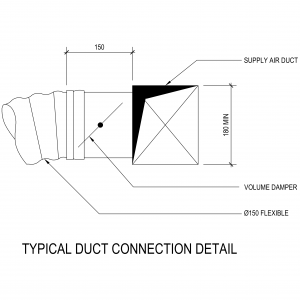 Typical Duct Connection Detail CAD block preview