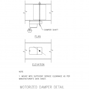 Typical Motorized Damper Detail CAD block preview