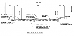 Typical Road Cross Section - Urban Hotmix CAD block preview