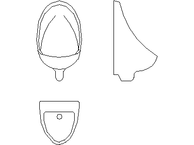 Urinal - Type 1 – free CAD block preview