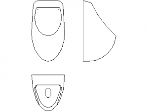 Urinal - Type 2 CAD block preview