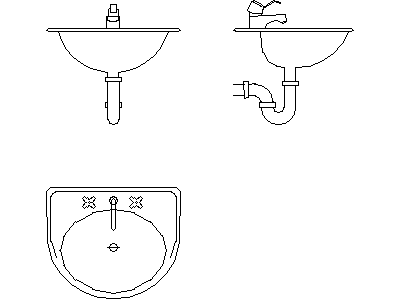 Basin – Type 8 – free CAD block preview