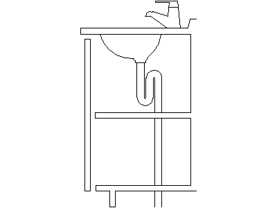 Basin - Side View – free CAD block preview