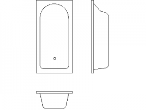 Bathtub CAD block preview