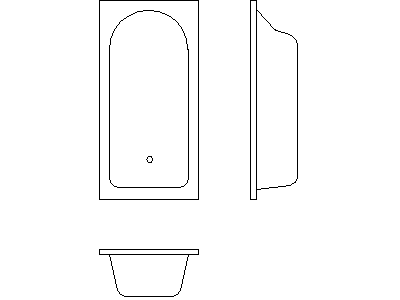 Bathtub – free CAD block preview