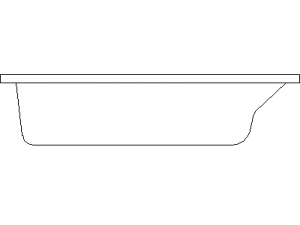 Bathtub Side View – Type 2 CAD block preview