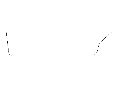 Bathtub Side View – Type 2 – free CAD block preview