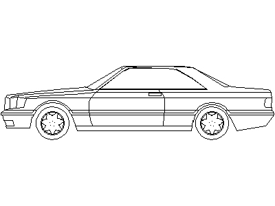 Mercedes Benz - Side View – free CAD block preview