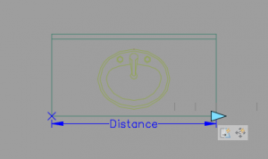 Vanity unit with sink CAD block preview
