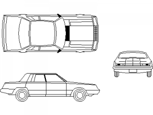 Sedan CAD block preview