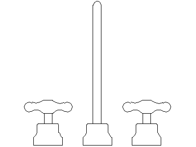Tap and spout – free CAD block preview