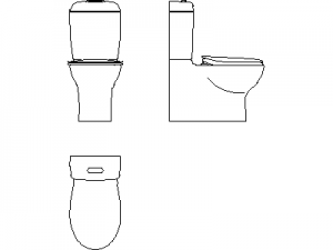 Toilet (WC) - Type 1 CAD block preview