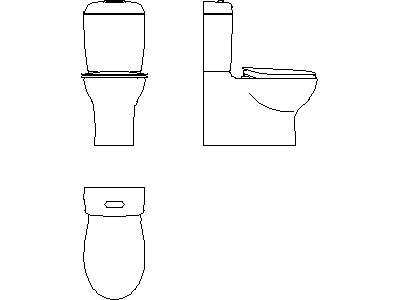 Toilet (WC) - Type 1 – free CAD block preview