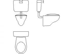 Toilet (WC) - Type 3 CAD block preview