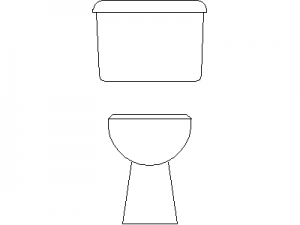 Toilet (WC) - Front View CAD block preview