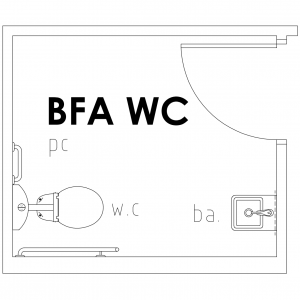 BFA WC Floor Plan CAD block preview