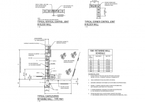 Retaining Wall Details - RW1 CAD block preview