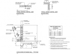 Retaining Wall Details - RW2 CAD block preview