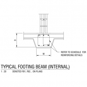 Typical Footing Beam - Internal CAD block preview