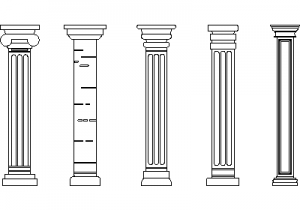 Greco-Roman Column Collection - Elevations CAD block preview