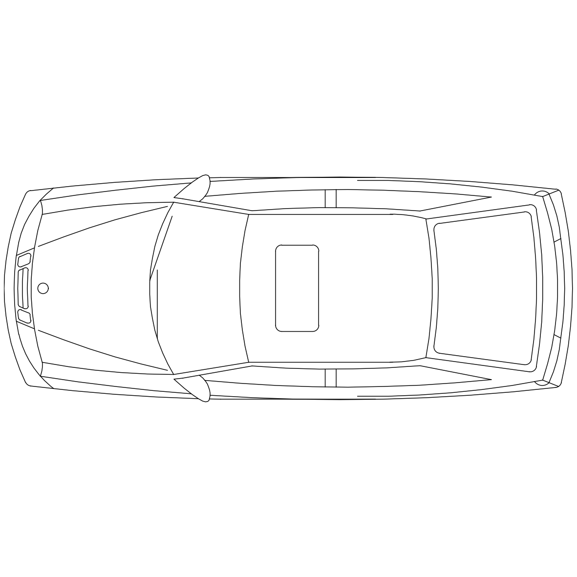 Car in Plan View - Type P1 – free CAD block preview