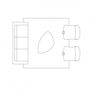 Lounge Rug and Armchair CAD block preview