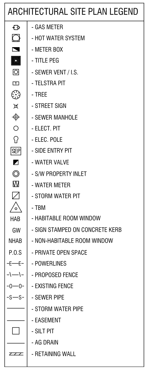 Architectural Site Plan Legend Free CAD Blocks In DWG File Format