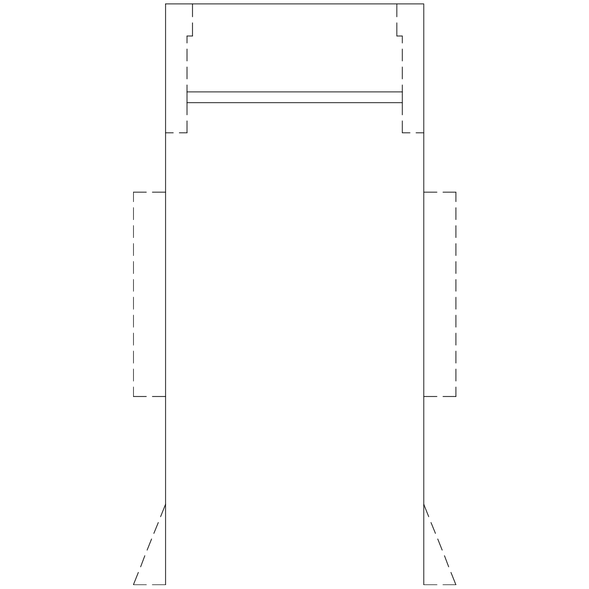 Parking Space Plan - AS2890-1 - 5.4mx2.4m – free CAD block preview