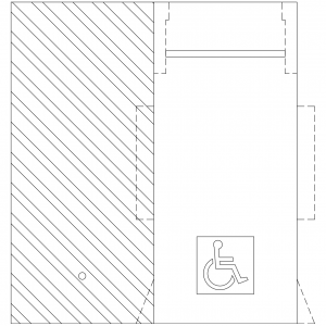 Disabled Parking Space Plan – AS2890-1 – 5.4mx2.4m CAD block preview