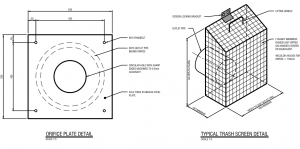 Stormwater Tank Trash Screen Details CAD block preview