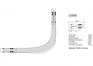 Garbage Truck Turning Plan CAD block preview