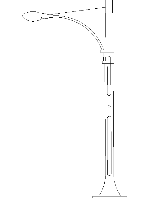 Street Light Elevation – free CAD block preview