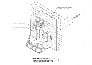 Maxi Mesh RH3030 Trash Screen Detail CAD block preview