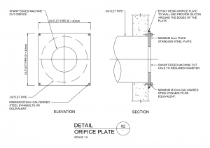 Orifice Plate Detail CAD block preview