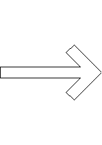 Outline Arrow CAD block preview