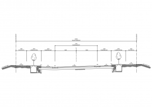 Road Cross Section Single Grade Detail CAD block preview