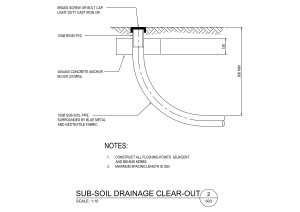 Sub-Soil Drainage Clearout Detail CAD block preview