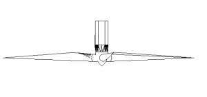 Domestic Wind Turbine in Plan View CAD block preview