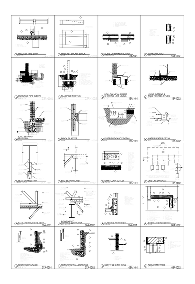 Architectural Construction Details Library CAD block preview