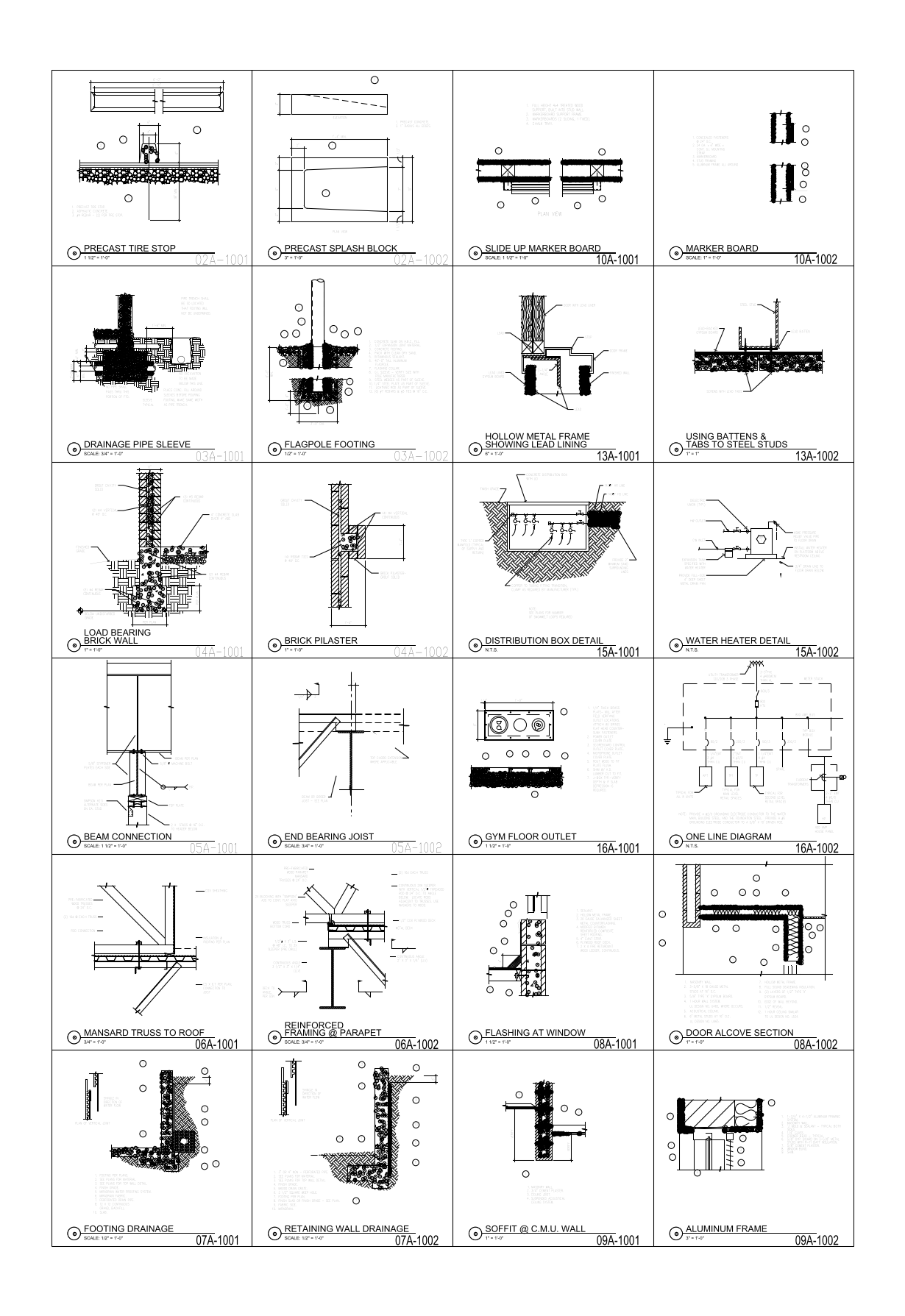Architectural Construction Details Library – free CAD block preview
