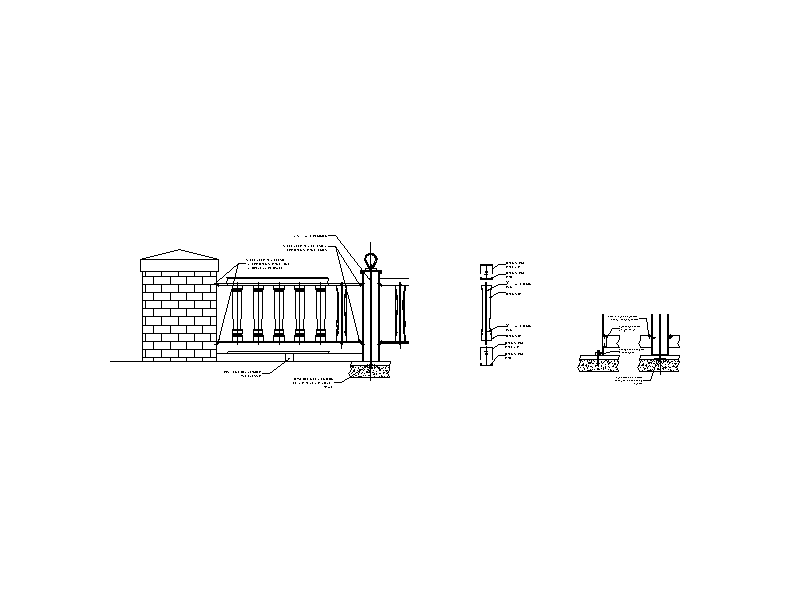 Balustrade Installation Detail – free CAD block preview